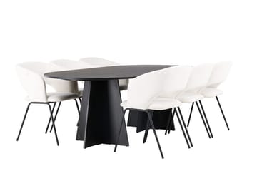 Bariso Matbord 230x115x75 cm Oval med 6 Day Matstol - Möbler - Matplats - Matgrupp & matbord med stolar