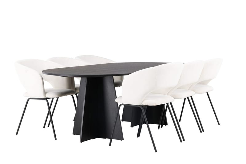 Bariso Matbord 230x115x75 cm Oval med 6 Day Matstol - Möbler - Matplats - Matgrupp & matbord med stolar