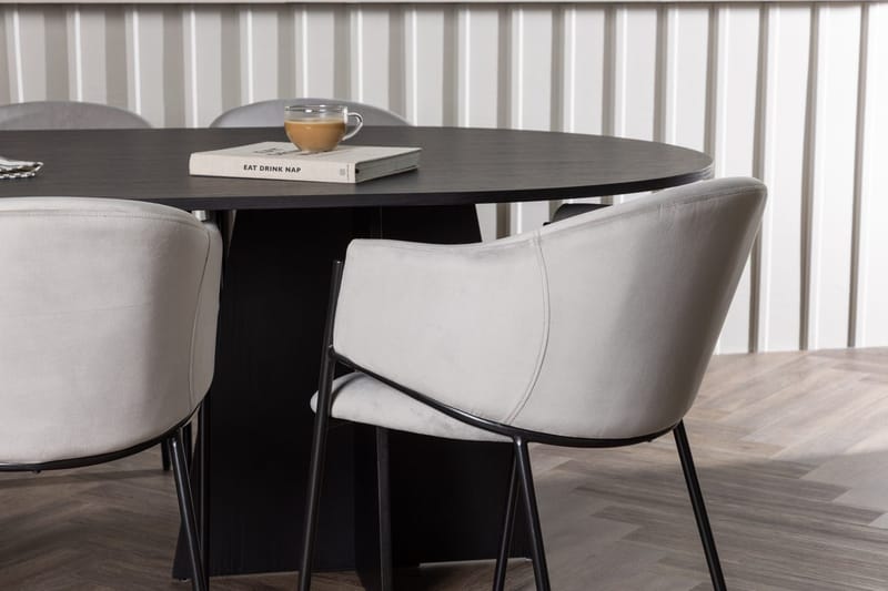 Bariso Matbord 230x115x75 cm Oval med 6 Evelina Karmstol - Möbler - Matplats - Matgrupp & matbord med stolar