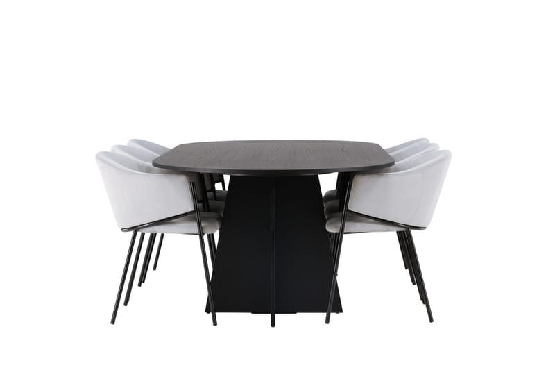 Bariso Matbord 230x115x75 cm Oval med 6 Evelina Karmstol - Möbler - Matplats - Matgrupp & matbord med stolar