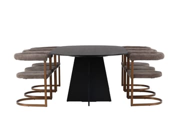 Bariso Matbord 230x115x75 cm Oval med 6 Morning Karmstol - Möbler - Matplats - Matgrupp & matbord med stolar