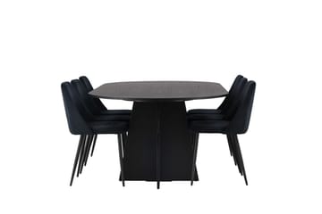 Bariso Matbord 230x115x75 cm Oval med 6 Night Matstol - Möbler - Matplats - Matgrupp & matbord med stolar