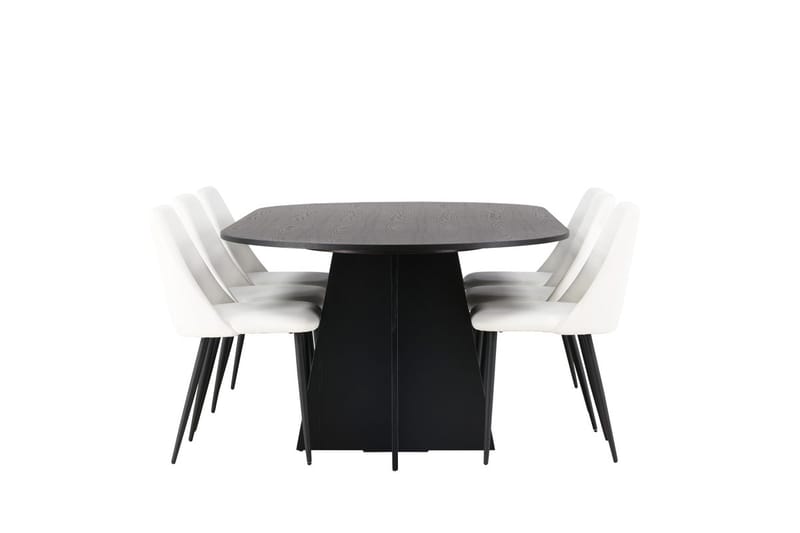 Bariso Matbord 230x115x75 cm Oval med 6 Night Matstol - Möbler - Matplats - Matgrupp & matbord med stolar