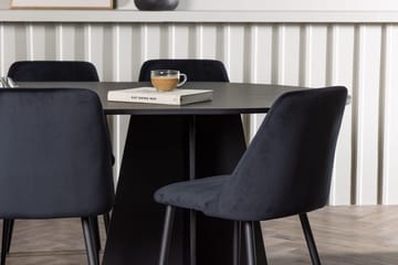 Bariso Matbord 230x115x75 cm Oval med 6 Night Matstol - Möbler - Matplats - Matgrupp & matbord med stolar