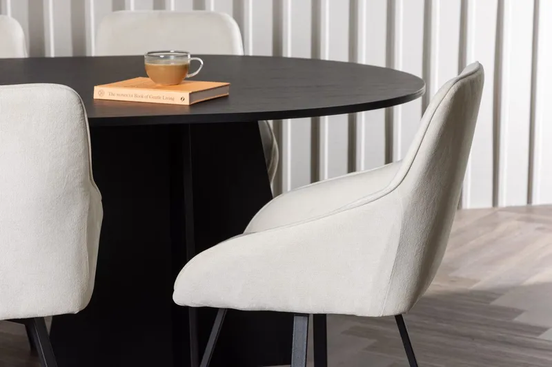 Bariso Matbord 230x115x75 cm Oval med 6 Rosie Matstol - Möbler - Matplats - Matgrupp & matbord med stolar