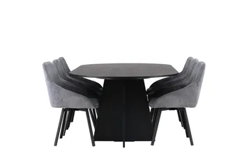 Bariso Matbord 230x115x75 cm Oval med 6 Rosie Matstol - Möbler - Matplats - Matgrupp & matbord med stolar