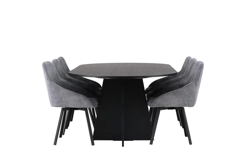 Bariso Matbord 230x115x75 cm Oval med 6 Rosie Matstol - Möbler - Matplats - Matgrupp & matbord med stolar