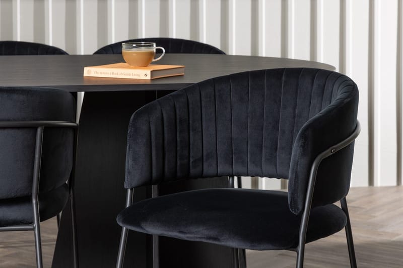 Bariso Matbord 230x115x75 cm Oval med 6 Selma Matstol - Möbler - Matplats - Matgrupp & matbord med stolar