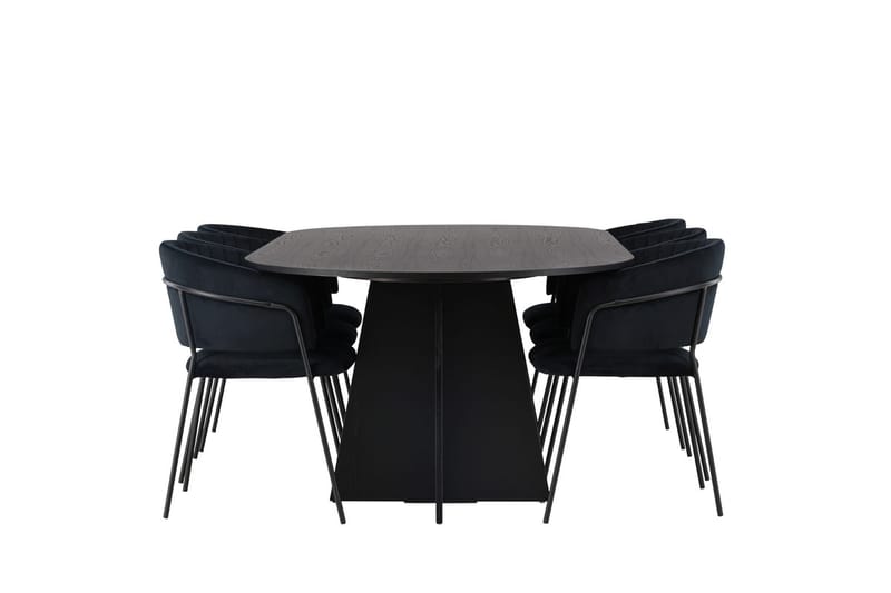 Bariso Matbord 230x115x75 cm Oval med 6 Selma Matstol - Möbler - Matplats - Matgrupp & matbord med stolar