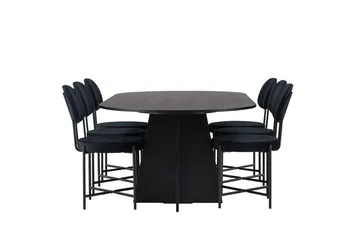 Bariso Matbord 230x115x75 cm Oval med 6 Stella Matstol - Möbler - Matplats - Matgrupp & matbord med stolar