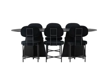 Bariso Matbord 230x115x75 cm Oval med 6 Stella Matstol - Möbler - Matplats - Matgrupp & matbord med stolar