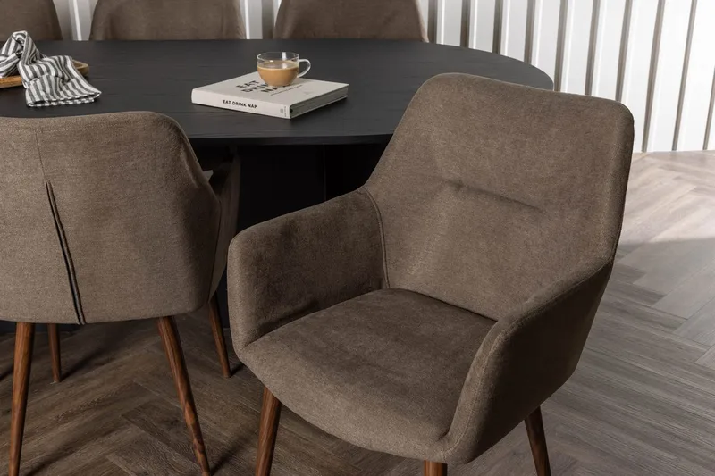 Bariso Matbord 230x115x75 cm Oval med 6 Tomorrow Karmstol - Möbler - Matplats - Matgrupp & matbord med stolar
