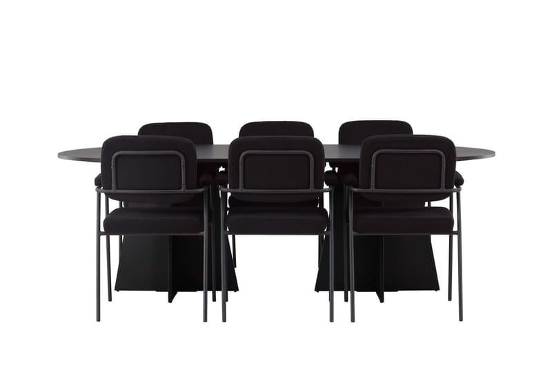 Bariso Matbord 230x115x75 cm Oval med 6 Yesterday Matstol - Möbler - Matplats - Matgrupp & matbord med stolar