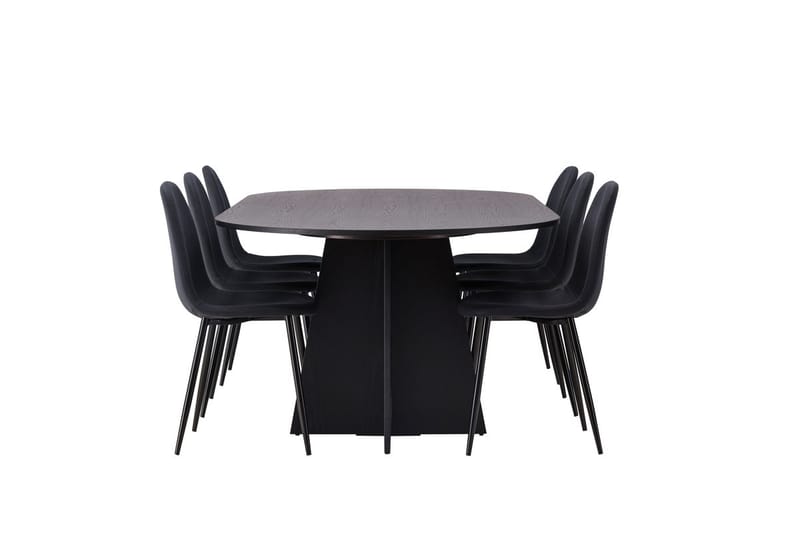 Bariso Matbord 230x115x75 cm Oval med 6 Polar Matstol - Möbler - Matplats - Matgrupp & matbord med stolar