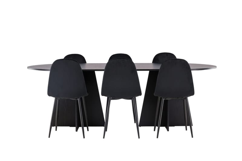 Bariso Matbord 230x115x75 cm Oval med 6 Polar Köksstol - Möbler - Matplats - Matgrupp & matbord med stolar