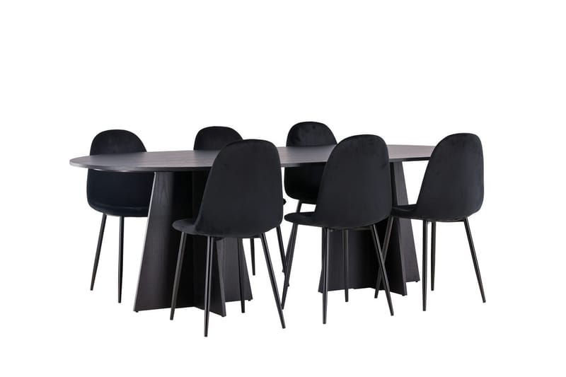 Bariso Matbord 230x115x75 cm Oval med 6 Polar Köksstol - Möbler - Matplats - Matgrupp & matbord med stolar
