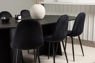 Bariso Matbord 230x115x75 cm Oval med 6 Polar Köksstol - Möbler - Matplats - Matgrupp & matbord med stolar