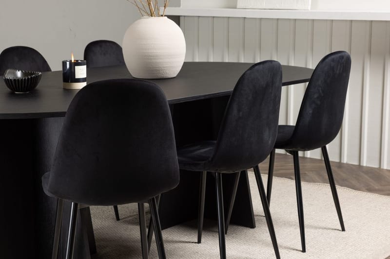 Bariso Matbord 230x115x75 cm Oval med 6 Polar Köksstol - Möbler - Matplats - Matgrupp & matbord med stolar