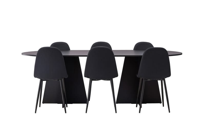 Bariso Matbord 230x115x75 cm Oval med 6 Polar Matstol - Möbler - Matplats - Matgrupp & matbord med stolar
