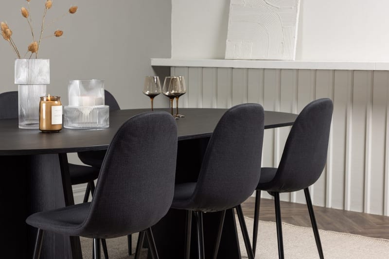 Bariso Matbord 230x115x75 cm Oval med 6 Polar Matstol - Möbler - Matplats - Matgrupp & matbord med stolar