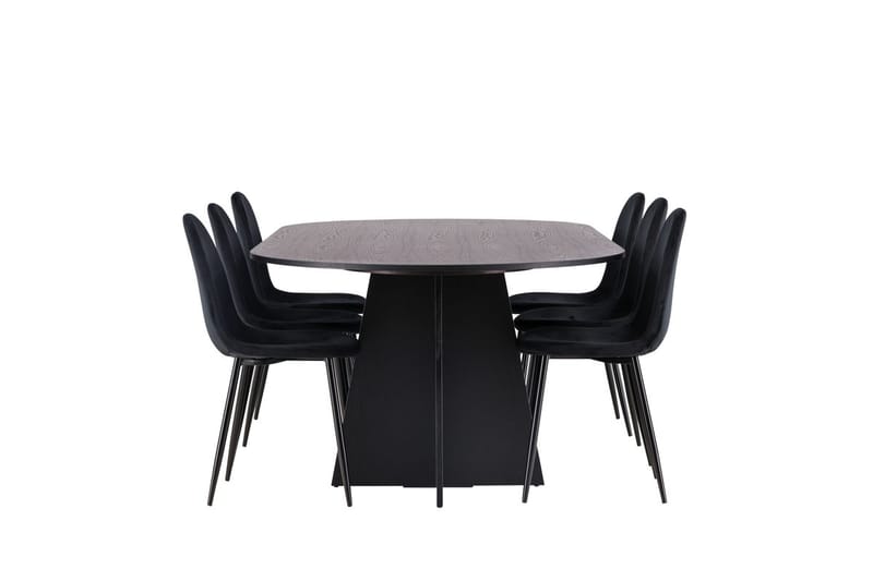 Bariso Matbord 230x115x75 cm Oval med 6 Polar Köksstol - Möbler - Matplats - Matgrupp & matbord med stolar