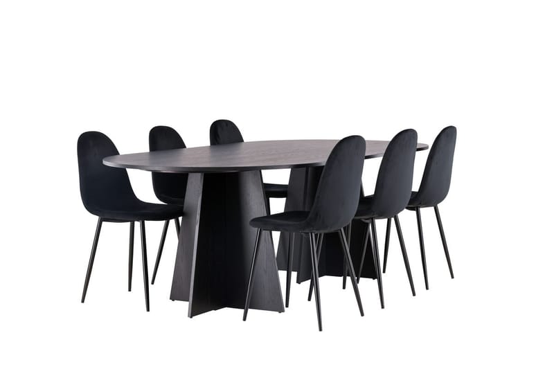 Bariso Matbord 230x115x75 cm Oval med 6 Polar Köksstol - Möbler - Matplats - Matgrupp & matbord med stolar