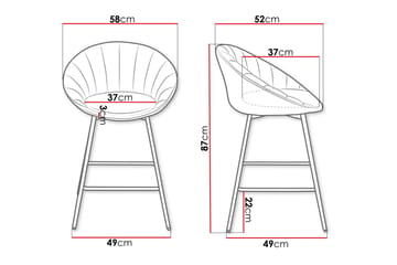 Aikka Barstol 87 cm - Grå - Möbler - Matplats - Barmöbler - Barstolar