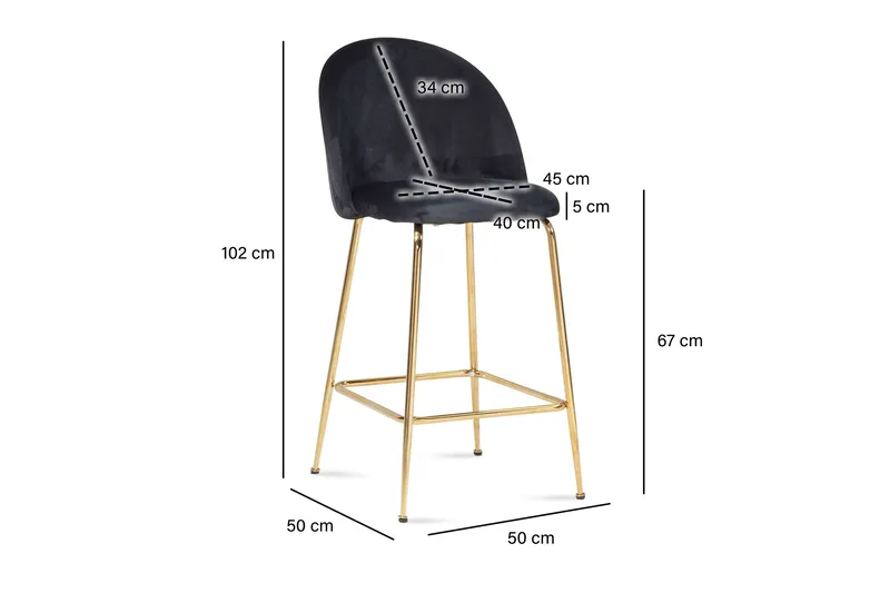 Babbi Barstol 102 cm - Antracit - Möbler - Matplats - Barmöbler - Barstolar