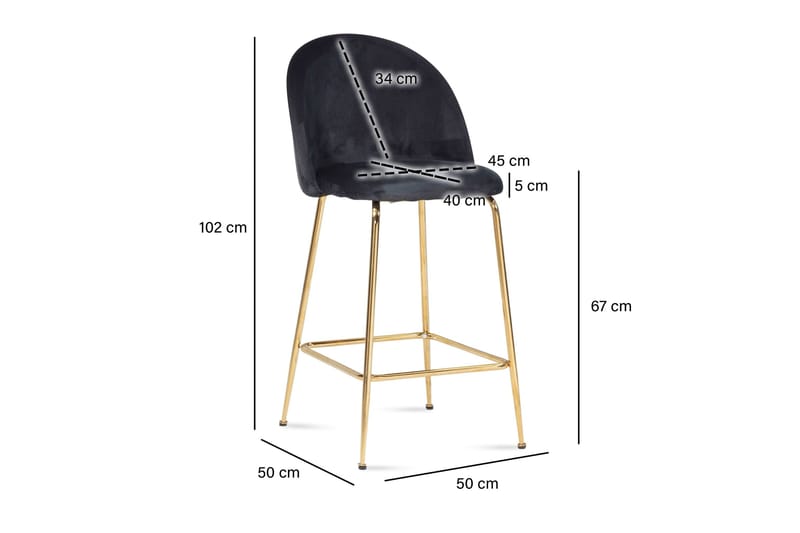 Babbi Barstol 102 cm - Antracit - Möbler - Matplats - Barmöbler - Barstolar