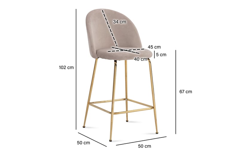 Babbi Barstol 102 cm - Beige - Möbler - Matplats - Barmöbler - Barstolar