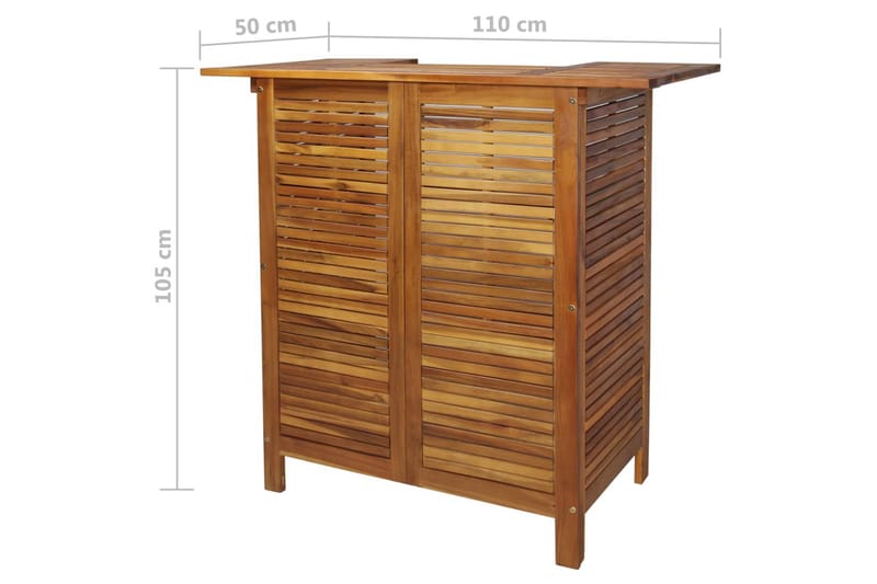 Barbord 110x50x105 cm massivt akaciaträ - Brun - Möbler - Matplats - Barmöbler - Barbord
