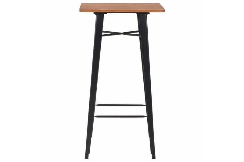 Barbord 60x60x108 cm massiv furu stål svart - Svart - Möbler - Matplats - Barmöbler - Barbord
