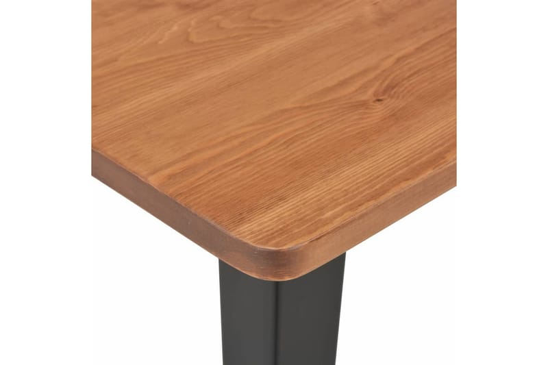 Barbord 60x60x108 cm massiv furu stål svart - Svart - Möbler - Matplats - Barmöbler - Barbord