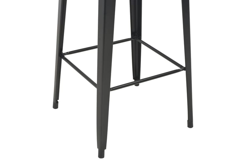 Barbord 60x60x108 cm massiv furu stål svart - Svart - Möbler - Matplats - Barmöbler - Barbord
