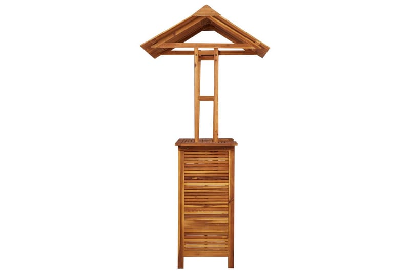 Barbord för trädgården med tak 122x106x217 cm massivt akacia - Brun - Möbler - Matplats - Barmöbler - Barbord