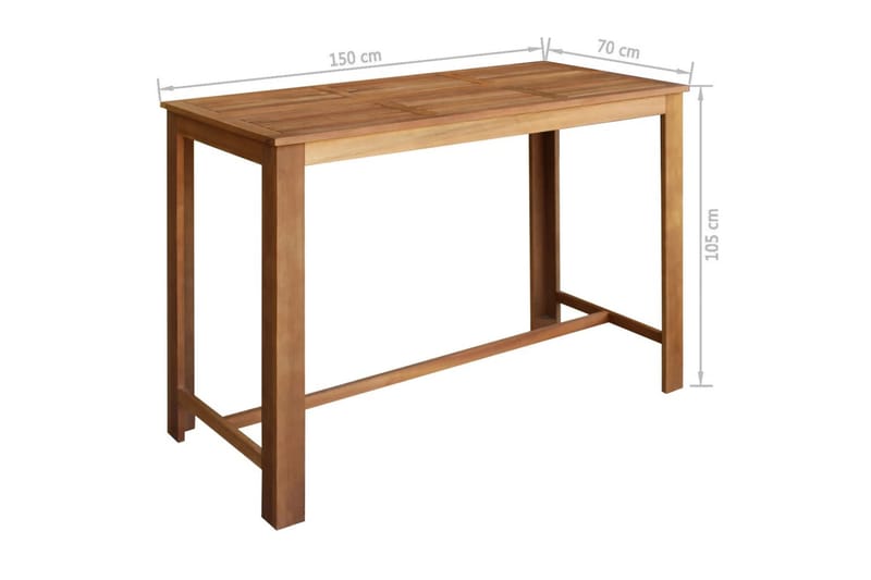 Barbord i massivt akaciaträ 150x70x105 cm - Brun - Möbler - Matplats - Barmöbler - Barbord
