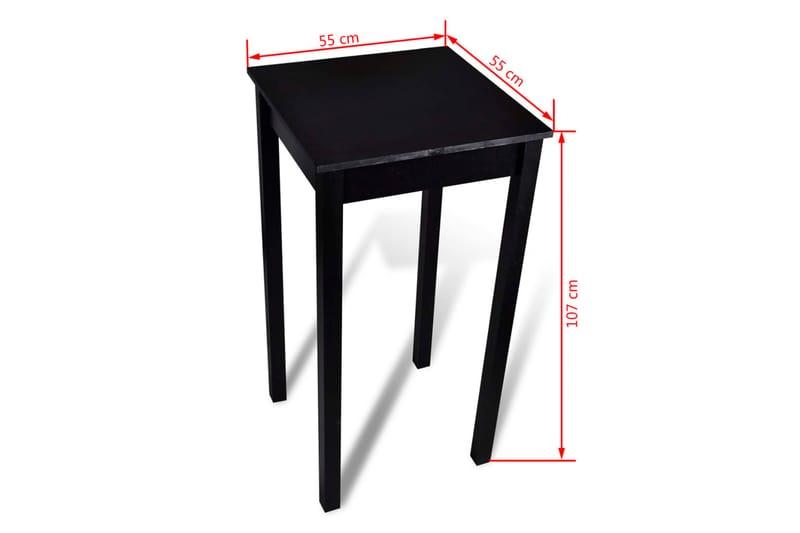 Barbord MDF svart 55x55x107 cm - Svart - Möbler - Matplats - Barmöbler - Barbord