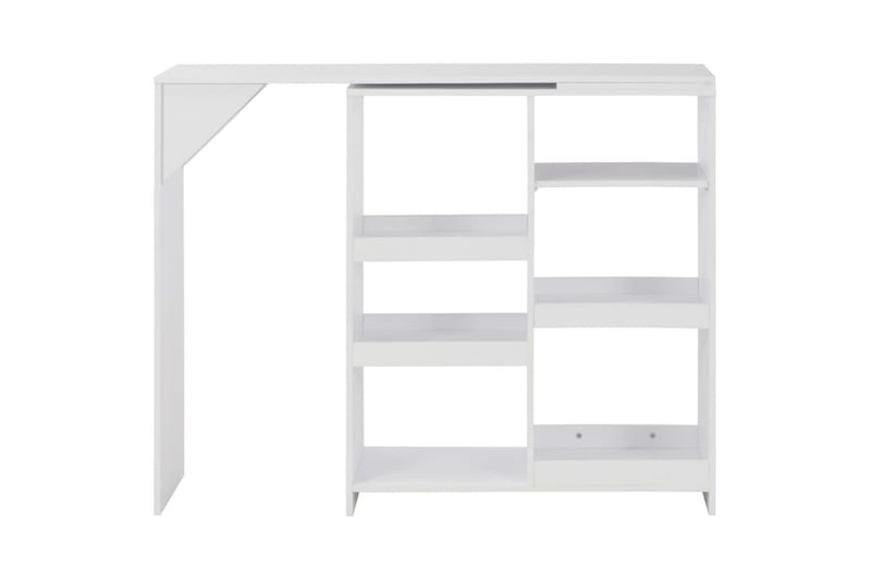 Barbord med flyttbar hylla vit 138x39x110 cm - Vit - Möbler - Matplats - Barmöbler - Barbord