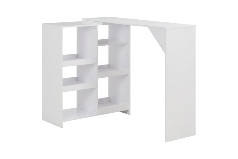 Barbord med flyttbar hylla vit 138x39x110 cm - Vit - Möbler - Matplats - Barmöbler - Barbord