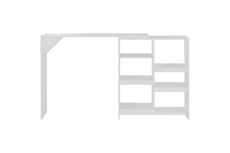 Barbord med flyttbar hylla vit 138x39x110 cm - Vit - Möbler - Matplats - Barmöbler - Barbord