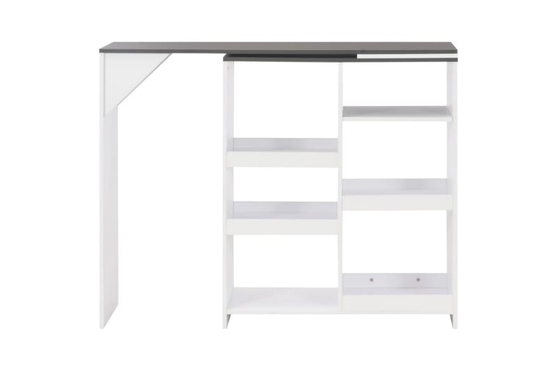 Barbord med flyttbar hylla vit 138x39x110 cm - Vit - Möbler - Matplats - Barmöbler - Barbord