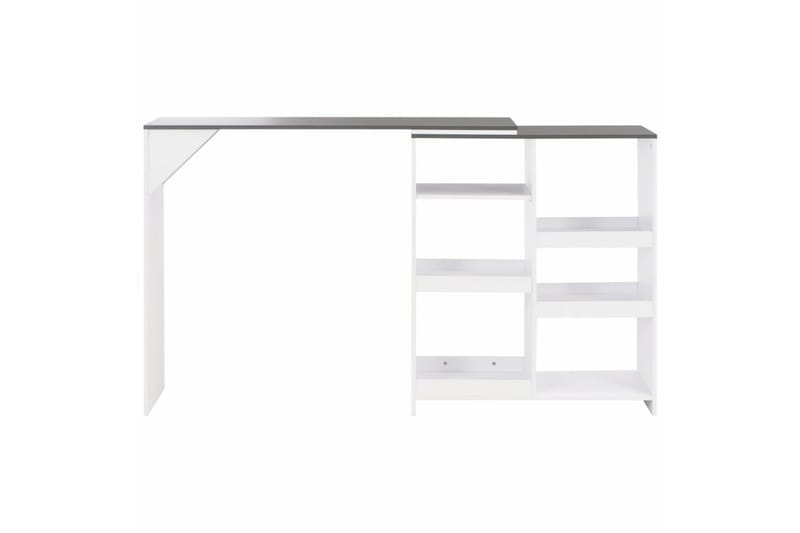 Barbord med flyttbar hylla vit 138x39x110 cm - Vit - Möbler - Matplats - Barmöbler - Barbord