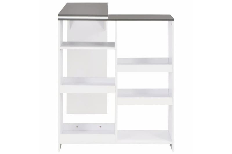 Barbord med flyttbar hylla vit 138x39x110 cm - Vit - Möbler - Matplats - Barmöbler - Barbord
