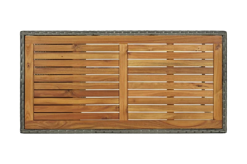 Barbord med förvaringshyllor grå 120x60x110 cm konstrotting - Grå - Möbler - Matplats - Barmöbler - Barbord
