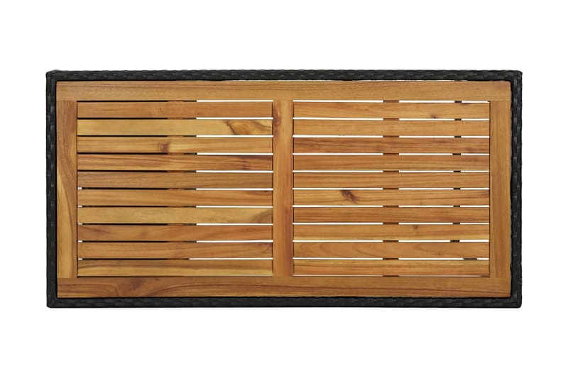 Barbord med förvaringshyllor svart 120x60x110 cm konstrottin - Svart - Möbler - Matplats - Barmöbler - Barbord