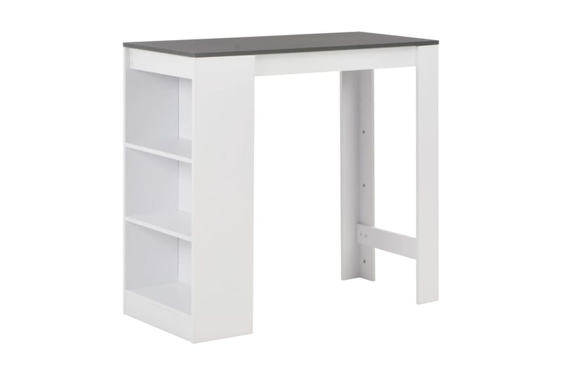 Barbord med hylla vit 110x50x103 cm - Vit - Möbler - Matplats - Barmöbler - Barbord