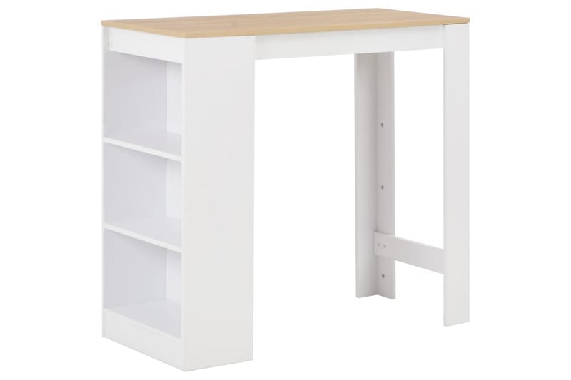 Barbord med hylla vit 110x50x103 cm - Vit - Möbler - Matplats - Barmöbler - Barbord