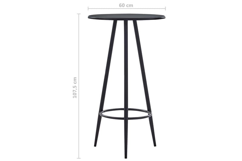 Barbord svart 60x107,5 cm MDF - Svart - Möbler - Matplats - Barmöbler - Barbord