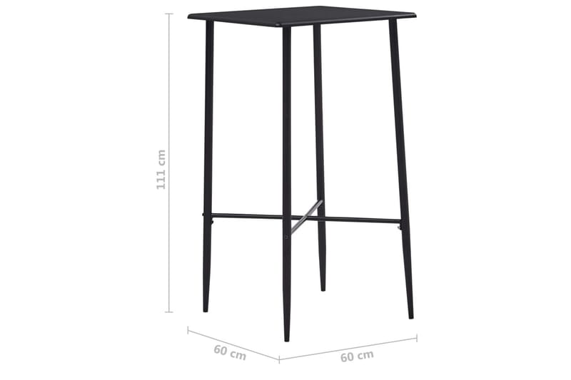 Barbord svart 60x60x111 cm MDF - Svart - Möbler - Matplats - Barmöbler - Barbord