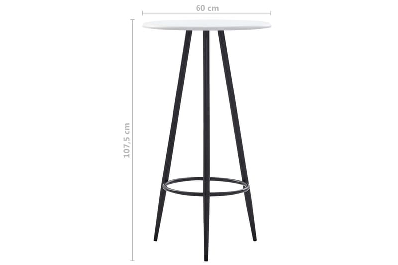 Barbord vit 60x107,5 cm MDF - Vit - Möbler - Matplats - Barmöbler - Barbord